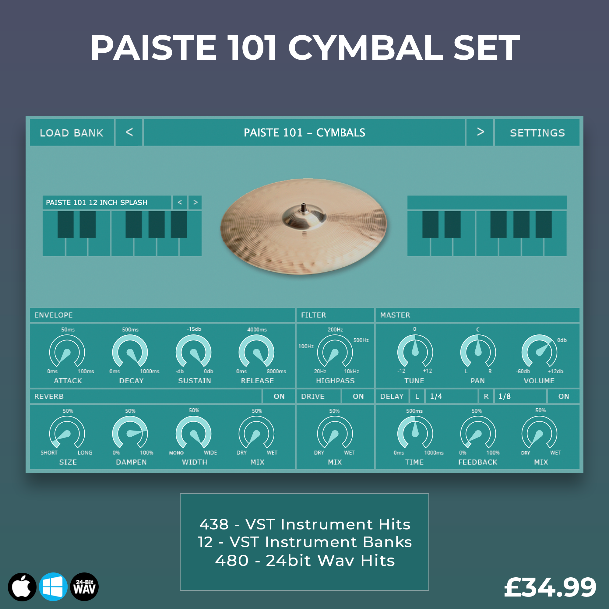 Cymbal-Set-Paiste-101 Cymbal-Set-Paiste-101