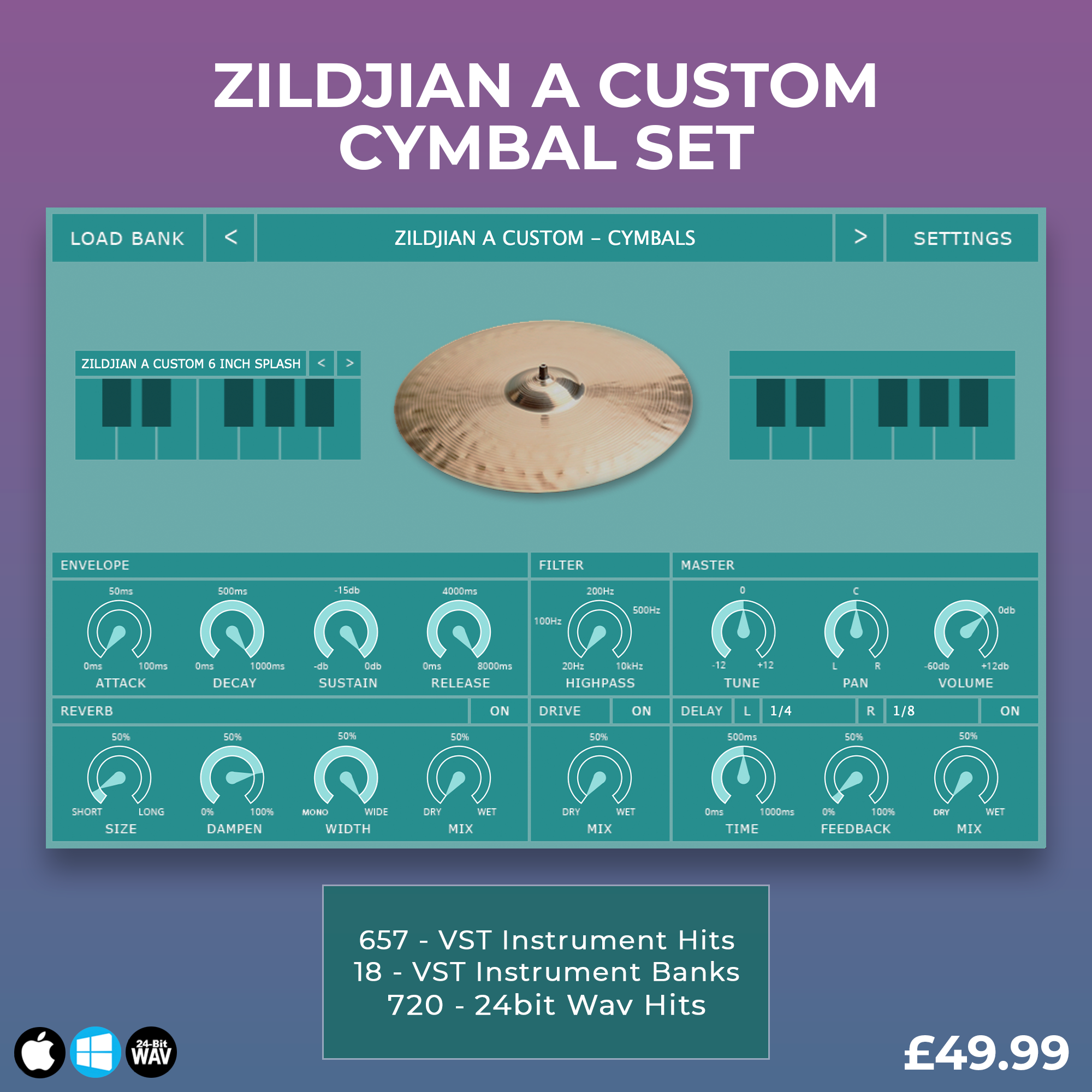 Cymbal-Set-Zildjian-A-Custom Cymbal-Set-Zildjian-A-Custom